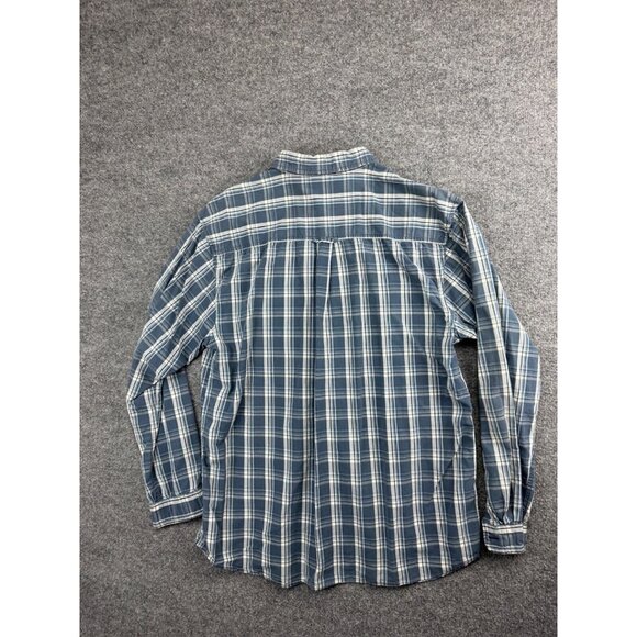 The North Face A5 Series Men's Large Blue Plaid Long Sleeve Button Up Pockets - Picture 8 of 8